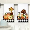 thumbnail image 4 of luyaa Set of 6 Fall Kitchen Towels Pumpkin Autumn Dish Hand Tea Gnomes Towels for Thanksgiving Kitchen Decorative Absorbent Fast Drying Cloth for Bathroom Cooking 18" x 26"(Brown,Vintage), 4 of 6
