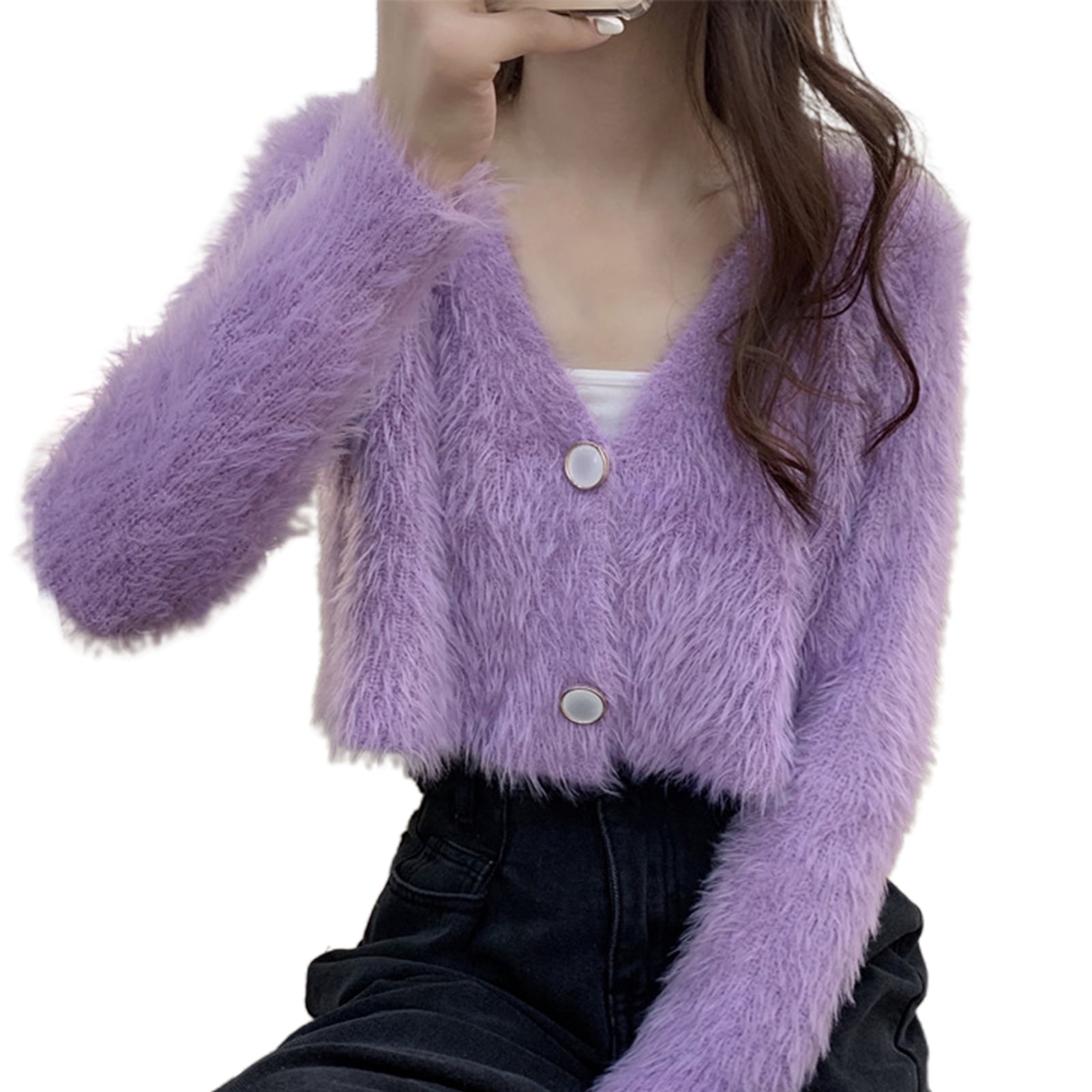 Women-Clothes Women Cardigan V Neck 