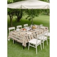 thumbnail image 4 of Outdoor Tablecloth with Umbrella Hole for Patio/Picnic/Party/Camping, Abstract Tribal Arrows Waterproof Table Cloth Rectangle Table Cover Washable, Boho Middle Century Sand Vertical (52"x 70"), 4 of 9