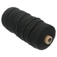 thumbnail image 4 of CIMAXIC 1PC 100M Long 3MM Wide Natural Cotton Thread Braided Cotton Rope Tapestry Knitting Thread Multi-purpose Manual Woven Rope for Hanging Carpet Craft Making (Black),3937"X0.12"X0.12", 4 of 5
