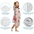 thumbnail image 7 of Pink Mushroom Cartoon Light Pattern Hooded Bath Towel，50"x30" for Ages 3 To 12 Kids, Quick Dry Lightweight Soft Microfiber Hood Beach Towel Cover Up for Kids, 7 of 7