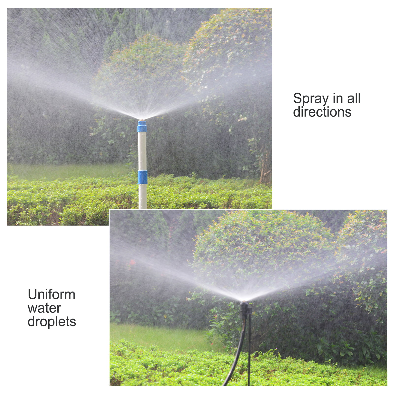 10PCS 360° Micro Garden Lawn Water Spray Misting Nozzle Sprinkler Irrigation 