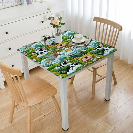 BANET Farm Animal Party Tablecloth -Farm Birthday Party Decorations Table Cover Farmhouse Animal Theme Party Supplies for Birthday Baby Shower Boys Girls