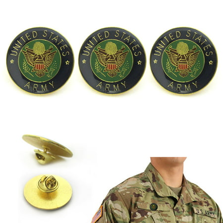 3 Pc US Army Logo Lapel Pin Military Veteran Eagle Tie tack Hat Jacket