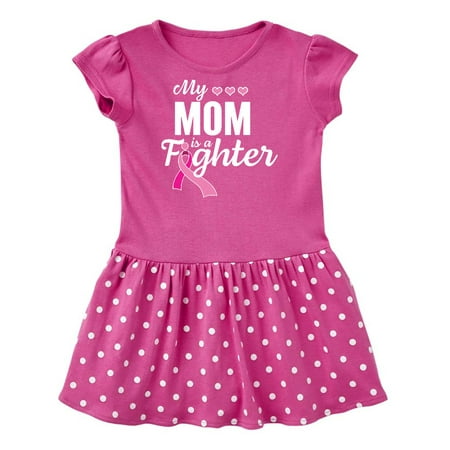 

Inktastic Breast Cancer Awareness My Mom is a Fighter Gift Baby Girl Dress