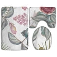 thumbnail image 1 of ABPHQTO Transparente Ilustrado Floral Rosa Medinilla Magnifica Acuarela Botánica Juego de alfombras de baño de 3 piezas Alfombra de baño Alfombra de contorno y tapa de inodoro ABPHQTO Cont-CHAPPLE-21616, 1 of 2
