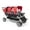 Red/Black, variant on Foundations Gaggle Jamboree 6-Seat Folding Daycare Stroller with UV Canopies, Reclining Seats, Navy/Gray