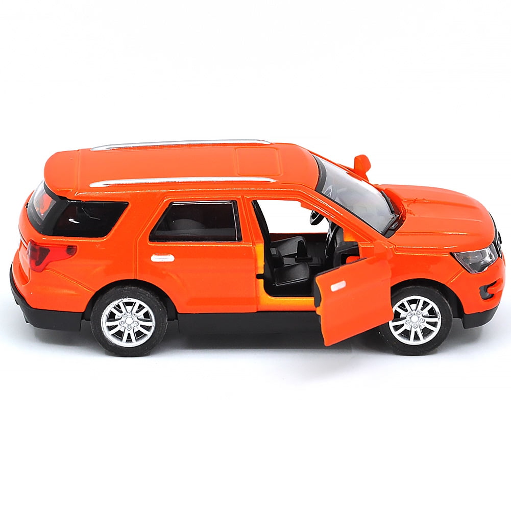 1: 36 is suitable for Ford Explorer alloy die-casting metal car models, with sound, light, and rebound functions, children's toy car collections, boys' birthday gifts