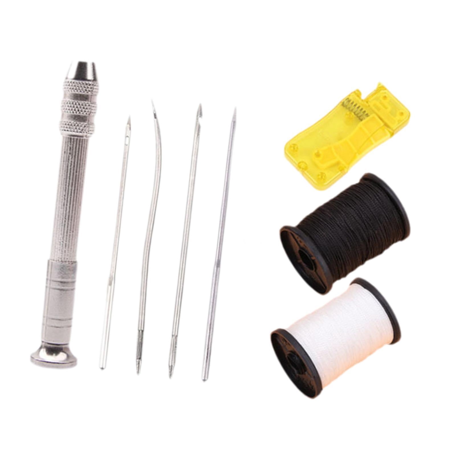 HILABEE 5x Leather Sewing Awl Set Shoe Repair Tool Kit Sewing Needles Replaceable Punch Stitching Needles for Upholstery Process
