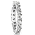 thumbnail image 3 of Pompeii 1/2ct Heart Shape Diamond Eternity Ring 14K White Gold (G/H,SI2-I1), 3 of 4