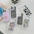 thumbnail image 3 of Allytech Clear Case for iPhone 13 Pro, Stylish Pattern Diamond Ring Holder Kickstand Soft TPU Shockproof Slim Lightweight Case for iPhone 13 Pro - Black/White Leopard Print, 3 of 9