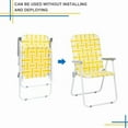 thumbnail image 2 of Set of 2 Folding Patio Lawn Chairs - Portable Webbed Beach & Camping Chairs for Adults, Lightweight Outdoor Directors Chairs with Steel Frame, High Back Seat for Yard, Garden, Poolside, Fishing, 2 of 6