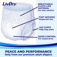 thumbnail image 4 of LivDry Overnight Adult Diapers for Women and Men, Max Protection Incontinence Underwear (Large, 16-Pack), 4 of 4