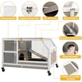 thumbnail image 5 of PETSCOSSET Guinea Pig Cage Indoor, Large Small Animal Cage on Wheels with Ramp & Hideout, Easy Clean Hamster Cage with Deep Pull-Out Tray, 5 of 6
