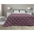 thumbnail image 1 of Checkered Down Alternative Comforter, Purple and White Colored Gingham Checks Rows Picnic Theme Vintage Style Print, Microfiber Quilt for All Season, 5 Sizes, Purple White, by Ambesonne, 1 of 3