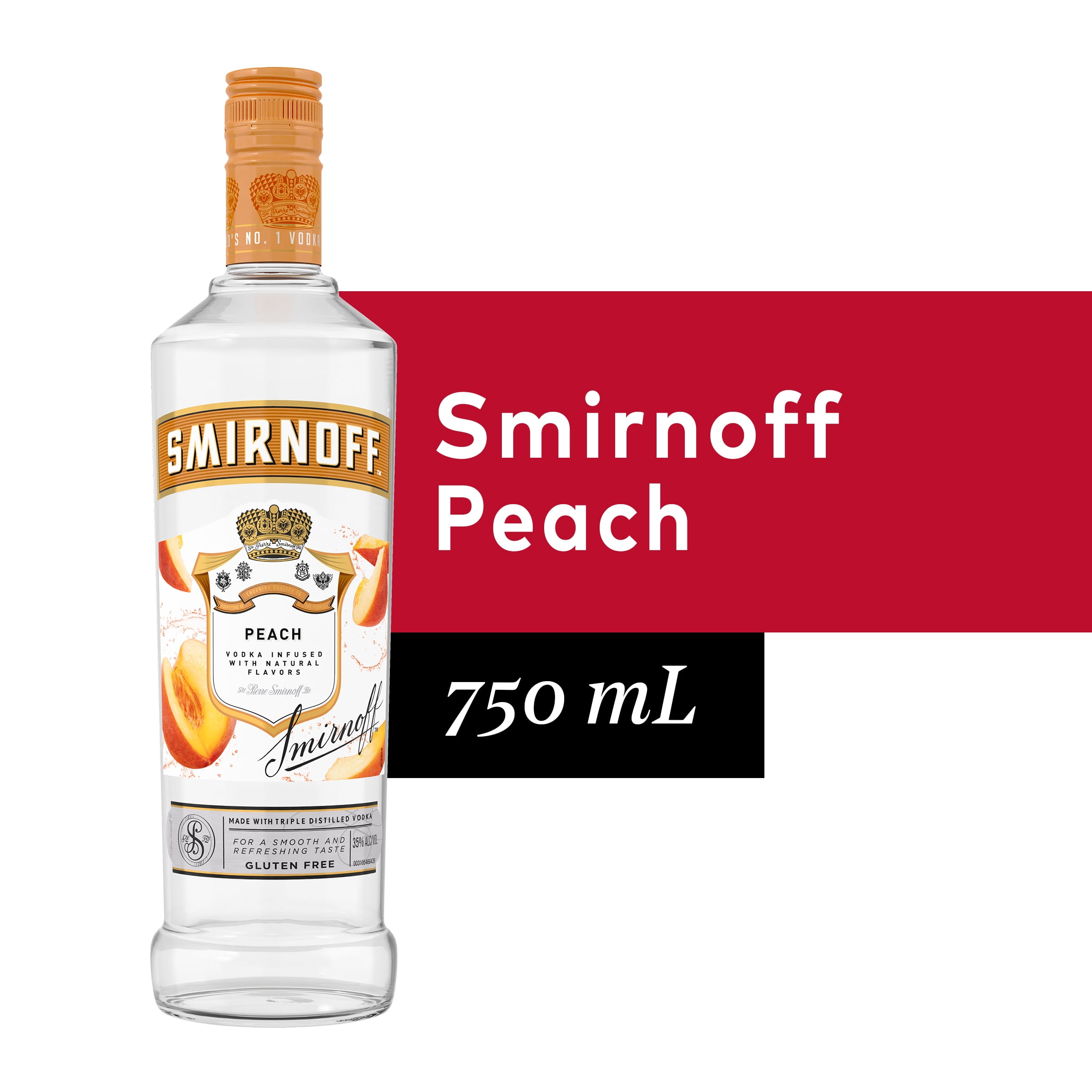 Smirnoff Peach 70 Proof (Vodka Infused With Natural ... Smirnoff Peach 70 Proof (Vodka Infused With Natural ...