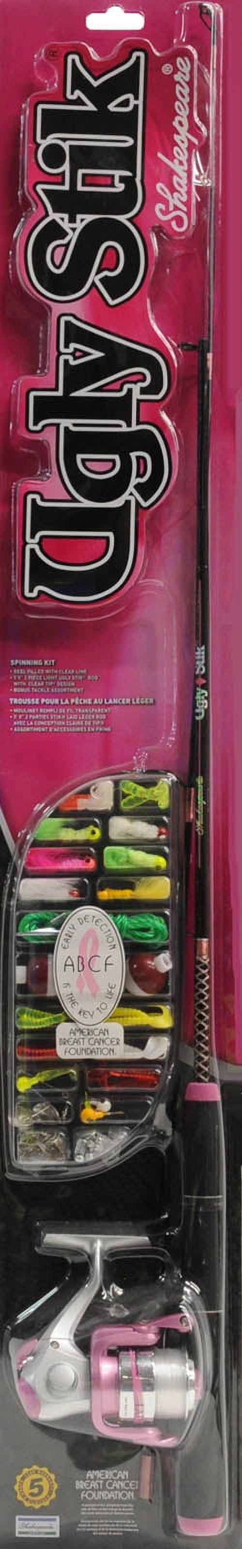 Ugly Stik Ladies Spinning Reel and Fishing Rod Combo with Tackle Kit