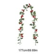 thumbnail image 3 of Artificial Christmas Garland for Mantle Decorations 6ft Faux Ivy Vine Eucalyptus Greenery Garland with Berries for Holiday Wedding Party Home Wall Table Decoration, 3 of 6