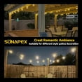 thumbnail image 3 of SUNAPEX Solar String Lights Outdoor Waterproof, 96FT Solar Patio Lights with Shatterproof Edison Bulbs,Outdoor String Lights Solar Powered for Patio,Camping,Backyard, 3 of 10