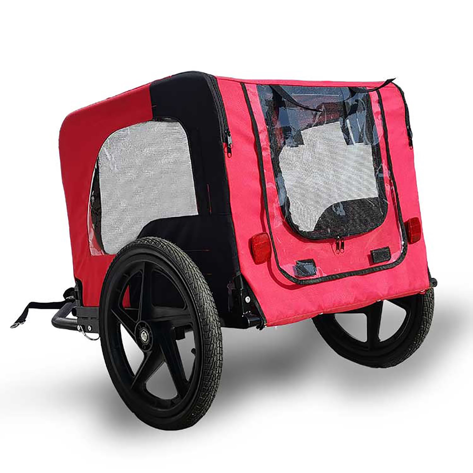 Pet Bike Trailer Dog/Cat Carrier with Detachable Dog Cart for Bicycle,Easy Folding Frame Pets Cart Suitable for Small and Medium