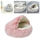 thumbnail image 5 of Bonita cama para gatos, antideslizante, cueva cálida, nido para dormir con bola colgante, tienda de campaña para perros rosado Zulema  Cama para gatos, 5 of 8
