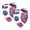 Multi-colored 3, variant on PhooArto Fruits Blueberry Raspberry Pattern Dog Bandanas, 2 Pack Soft Washable Pet Scarf Triangle for Large Dogs Puppies and Cats