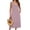 Purple, variant on Oversized Womens Maxi Dress Short Sleeve Crew Neck Solid Color Dress Cotton Linen Long Dress Boho Chic Casual Party Wear Cozy Everyday Outfit Holiday Party
