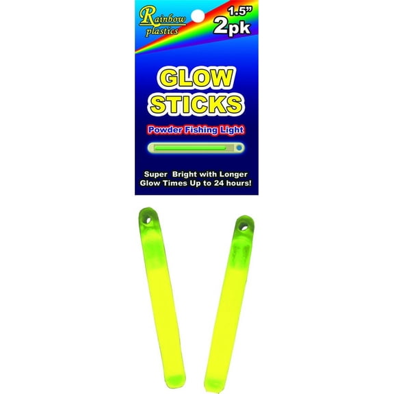 Double X Tackle Glow Sticks Powder Fishing Light Stick , 1 1/2", 2-Pack