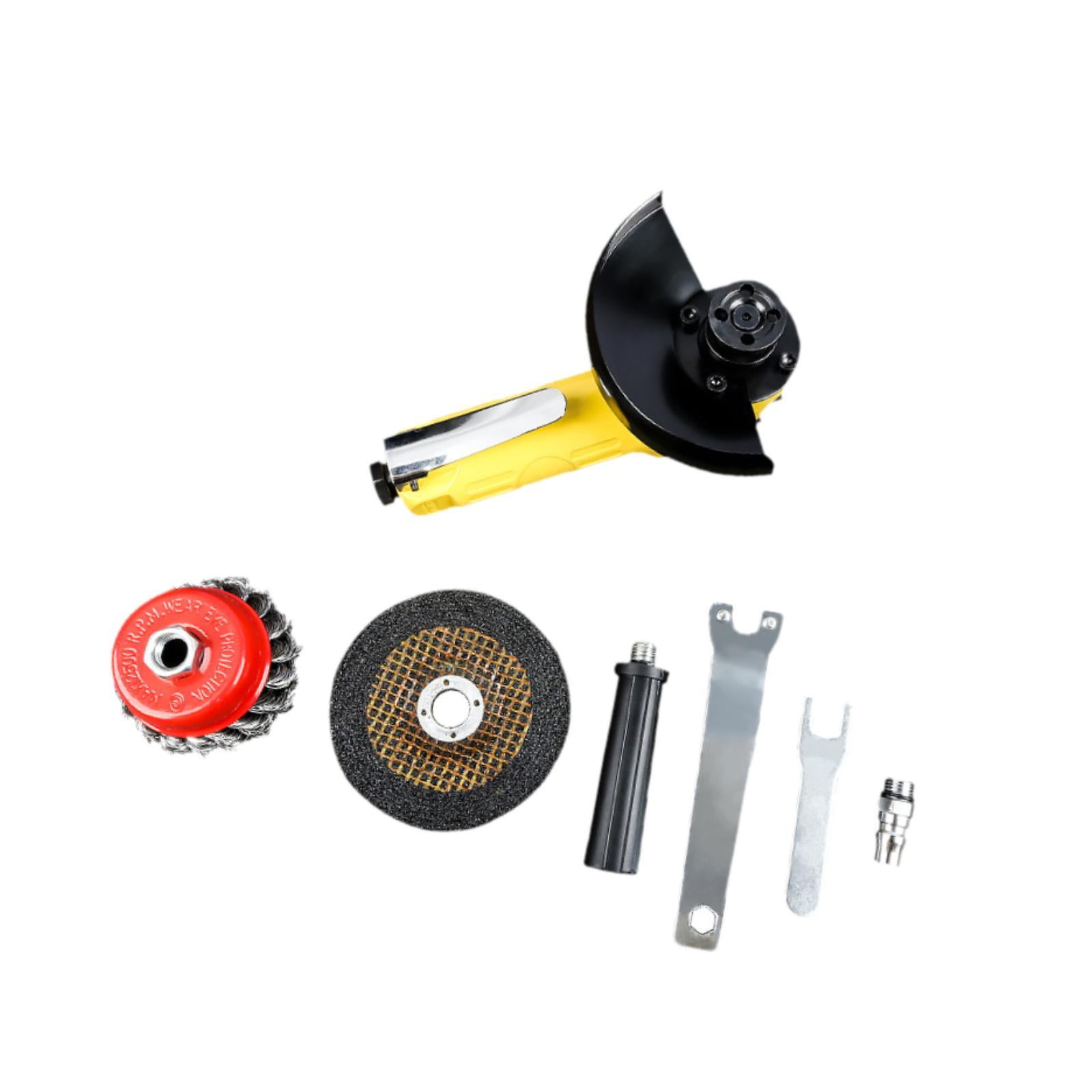 oshhni 4 inch Pneumatic Angle Grinder Rust Remover Press Switch Portable Easy to Assemble High Speed Deruster Polisher for Deburring