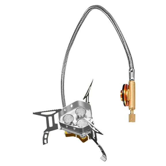 WEIWEIGG 3-Burner Portable Cassette Stove - Windproof High-Power Camping Cooker with Foldable Legs, Triple Flame Outdoor Grill for Backpacking & Picnics