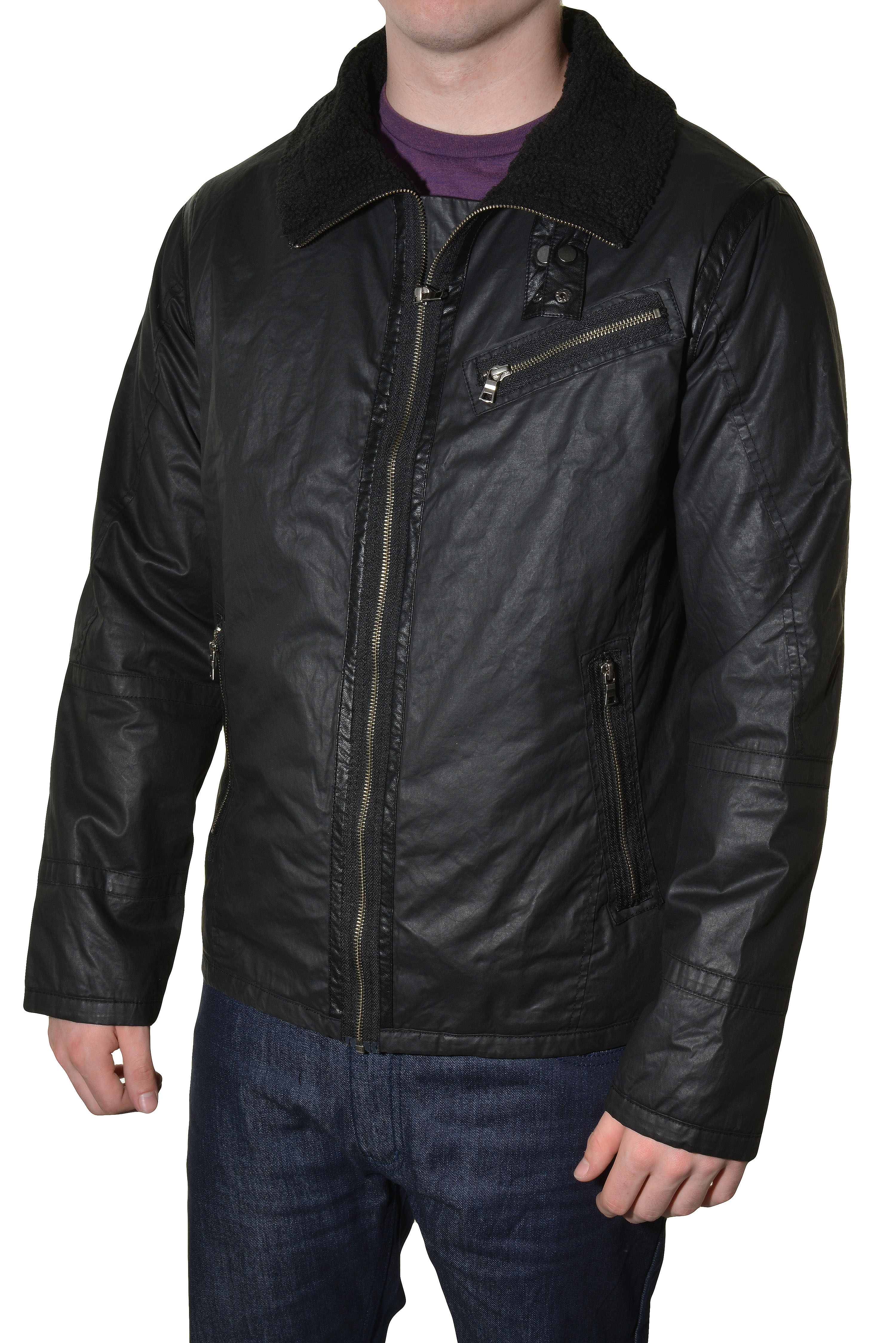 Vertical Comstock Mens Waterproof Wax Cotton Motorcycle Jacket