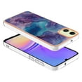 thumbnail image 3 of Designed for Samsung Galaxy A05 Marble Case, Ultra Thin Girls Women Plating Marble Designed Flexible Soft TPU IMD Marble Protective Case Cover for Samsung Galaxy A05 - Purple, 3 of 7