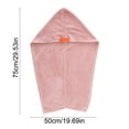thumbnail image 5 of Hair Towel, Coral Fleece Hair Drying Cap, Fast Absorbent Hair Wrap Turban for Women Men After Shower(Pink), 5 of 6