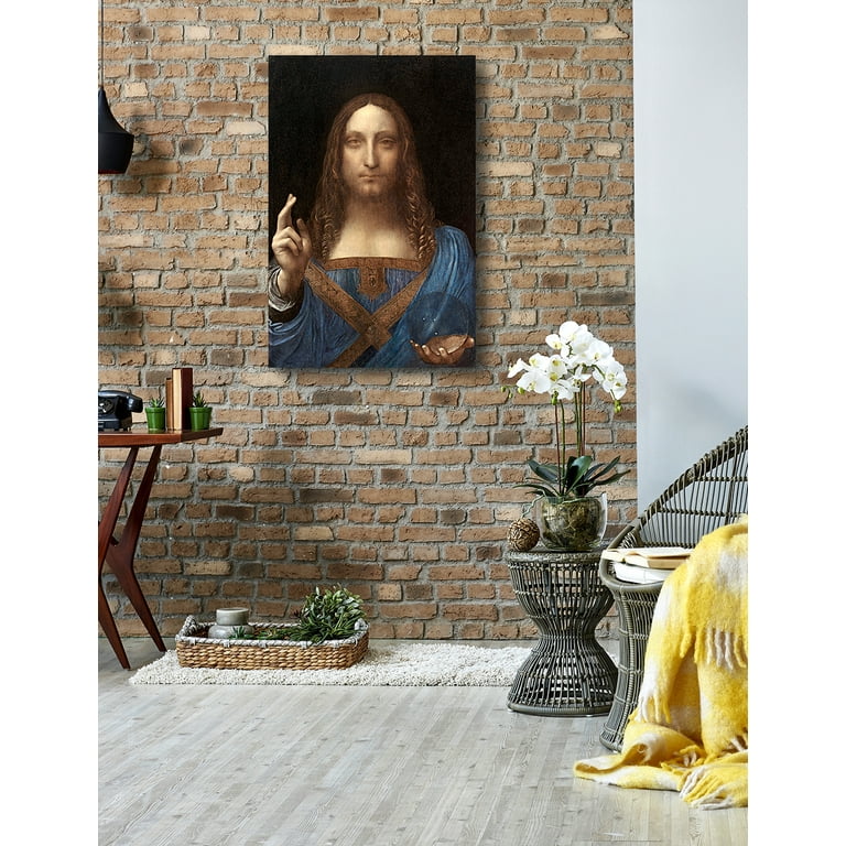 Astoria Grand Salvator Mundi By Leonardo Da Vinci The World Classic Art Reproductions Giclee Canvas Prints Wall Art For Home Decor W112395144