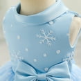 thumbnail image 3 of Alvivi Baby Flower Girl Snowflake Bowknot Tulle Dress Christmas Birthday Party Wedding Princess Gown Sky Blue 4-5, 3 of 6