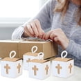 thumbnail image 6 of vlrwzc 50pcs Candy Treat Box First Communion Christening Decor Baptism Favor Boxes Laser Cut Hollow Cross Favor Gift Box for Wedding Baby Shower Party, 6 of 7