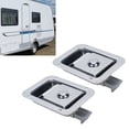 thumbnail image 1 of Trailer Door Latch Handle Lock, Mirror Polished Flush Mounted Rugged Construction Enduring Truck Tool Box Lock Abrasion Proof with Washers for RV Motorhome, 1 of 7