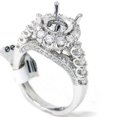 thumbnail image 1 of 1. 34ct VVS Fancy Pave Diamond Semi Mount Setting Ring, 1 of 1
