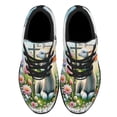 thumbnail image 2 of EaStr Lamb Jesus Cross It's Not About The Bunny It's About The Lamb Shoes Sneakers Black Size 9, 2 of 7