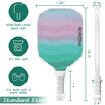 thumbnail image 3 of Pickleball Paddles Set - USAPA Approved Graphite/Fiberglass Pickleball Racket, 2 Pickleball Rackets, 4 Balls and 1 Portable Carry Bag, Aesthetic Pickle Ball Set for Men Women Beginners, 3 of 8
