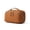 brown, variant on Genuine Cowhide Leather Litchi Grain Cosmetic Bag, Women's Top-handle Storage Pouch, Travel Makeup Case