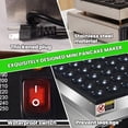 thumbnail image 4 of Muweixin 25 Holes 900W Electric Mini Pancake Maker, Non-stick Stainless Steel Pancake Griddle with Adjustable Temp Timer, for Breakfast Bar Home Commercial Use, 4 of 8