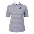 thumbnail image 2 of Women's Cutter & Buck Navy Reno Aces Virtue DryTec Eco Pique Stripe Recycled Top, 2 of 3