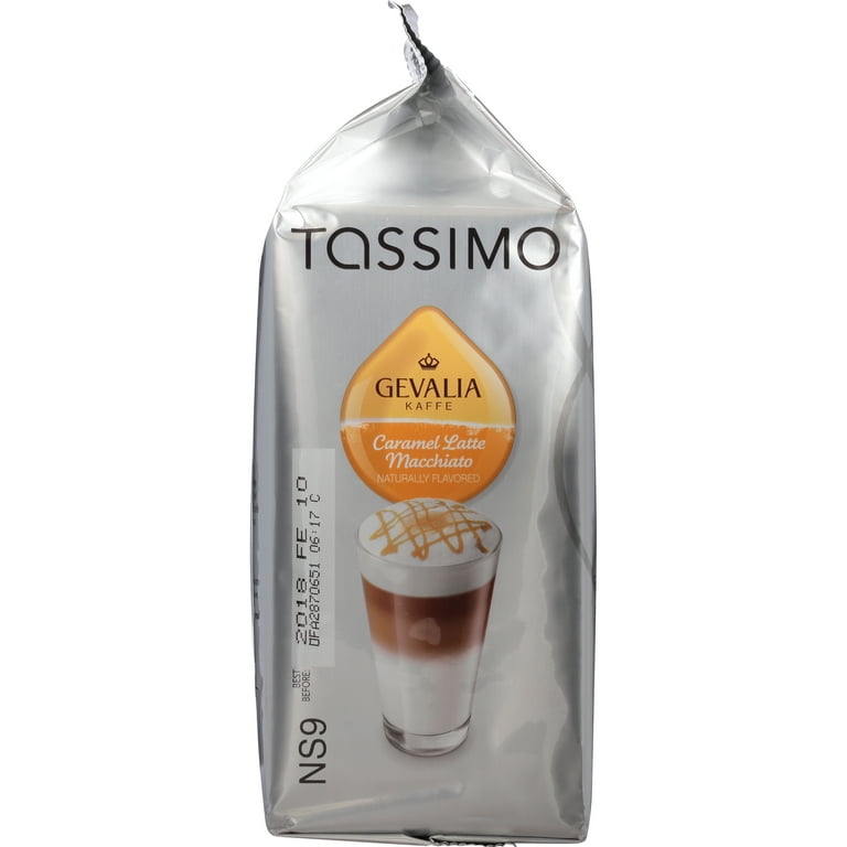 Tassimo Gevalia Caramel Latte Macchiato Coffee & Milk Creamer T Discs 8 ct  Bag 