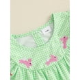 thumbnail image 6 of ZINTAOZT Baby Girl Stripe Summer Dress Ruffle Sleeveless Bunny Embroidery Loose Dress Toddler Easter Vacation Dress, 6 of 8