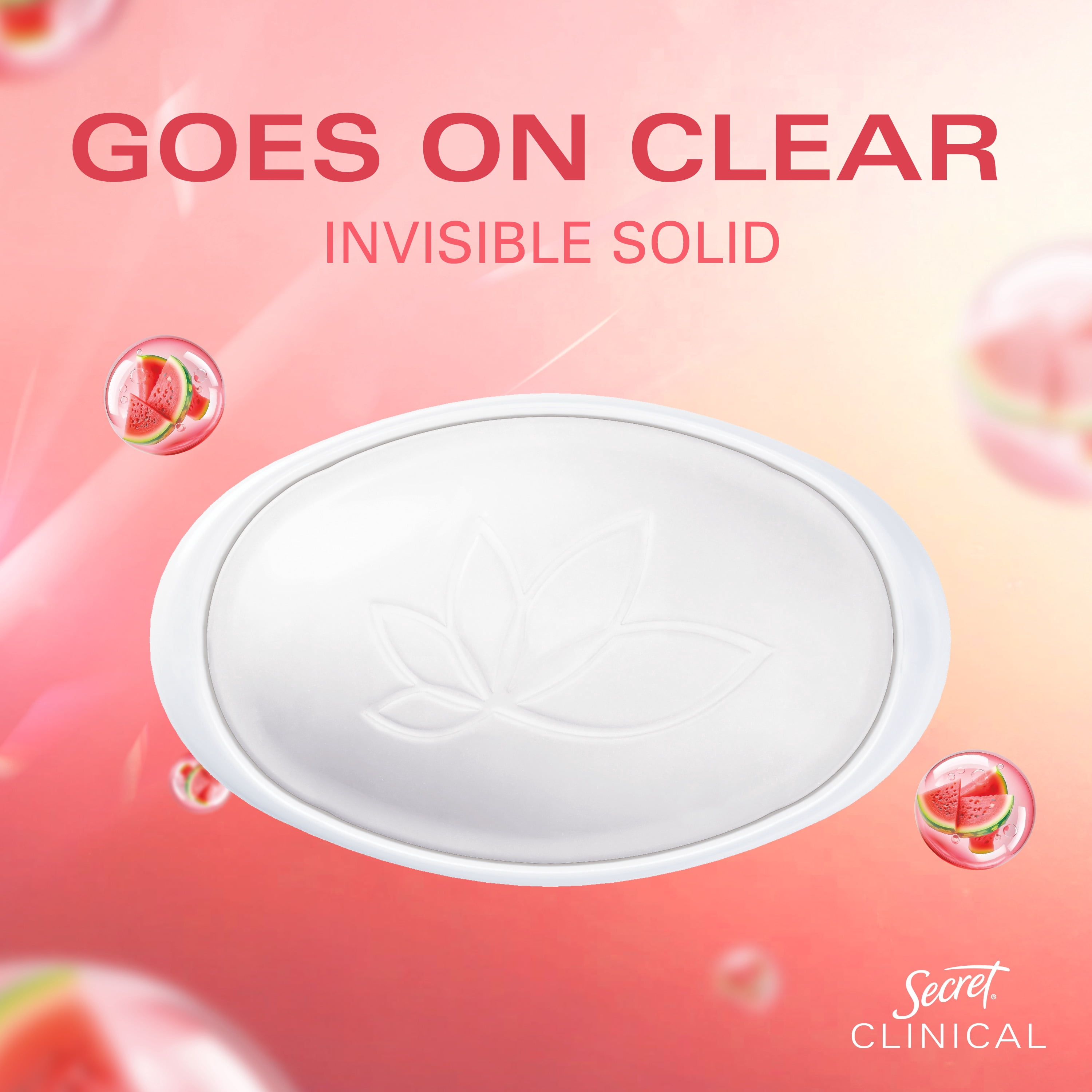 Secret Clinical 72 HR Invisible Solid Antiperspirant Watermelon Fizz with Pro-Hyaluronic Power 1.6 oz