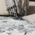 thumbnail image 4 of Hauteloom Marble Swirl Collection Abstract Coastal Living Room Bedroom Dining Room Round Area Rug - Modern Contemporary Bohemian - Grey, Blue, Mustard - 7'10" Round, 4 of 12