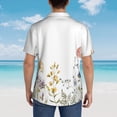 thumbnail image 3 of Lsque Watercolor Floral pattern Hawaiian Shirt for Men, Unisex Summer Beach Casual Short Sleeve Button Down Shirts-Large, 3 of 9