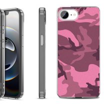 Shockproof Protective Phone Case for iPhone 16e, by OneToughShield - Camo Pink