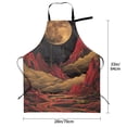 thumbnail image 5 of Picia Lunar Mountains Golden Rivers Waterproof Apron for Unisex Adult - Adjustable Bib Apron with Pockets, Ideal for Cooking, Gardening, Painting, and Household Chores, 5 of 9